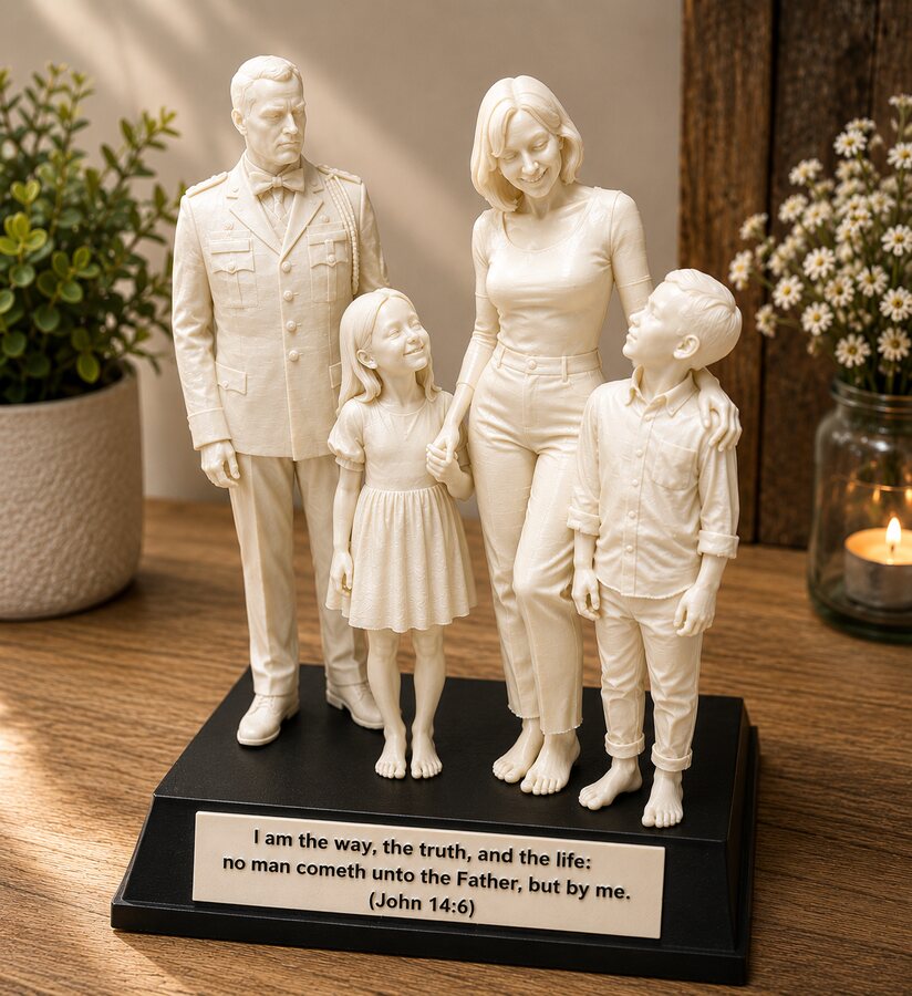 Custom 3D printed family figure