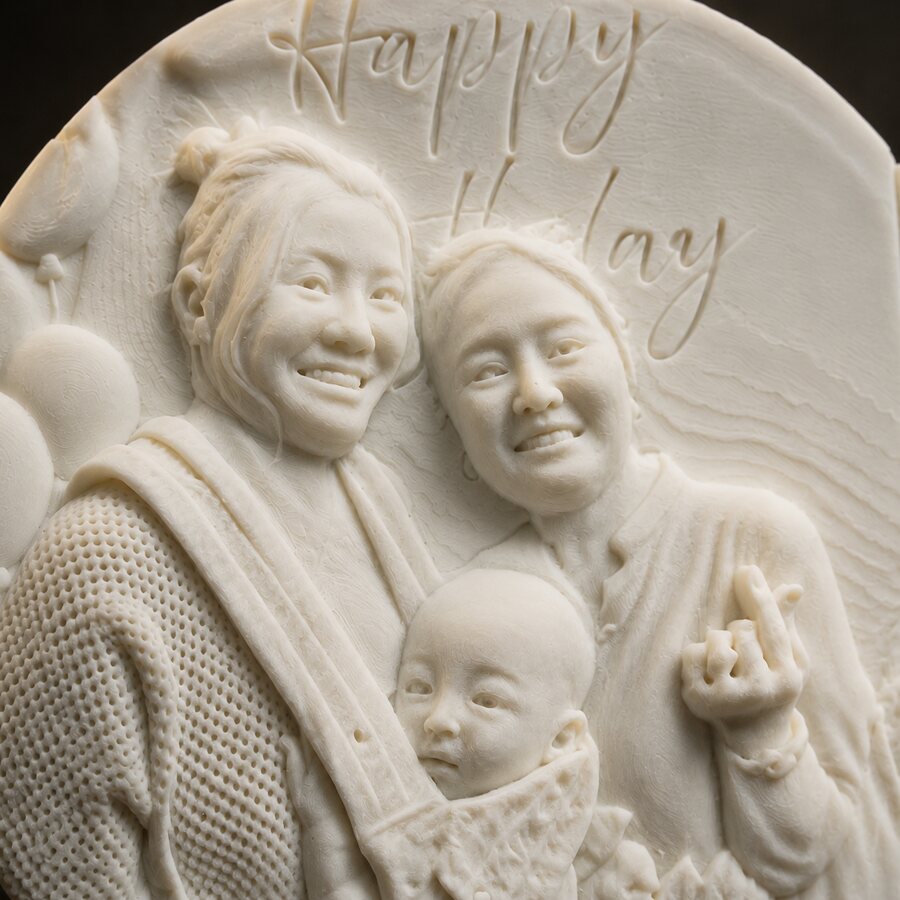 Custom 3D portrait relief