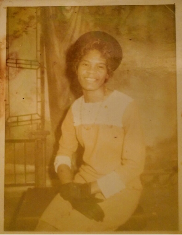 Faded original photograph before restoration